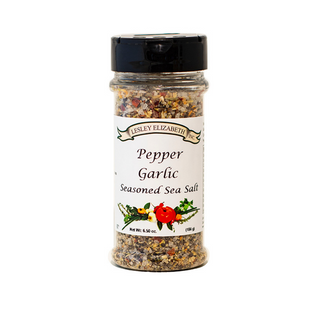 Lesley Elizabeth Pepper & Garlic Seasoned Sea Salt, PET (250mL)